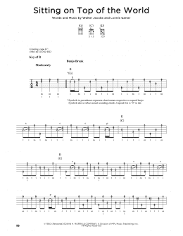 page one of Sitting On Top Of The World (Banjo Tab)