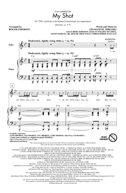 page one of My Shot (from Hamilton) (arr. Roger Emerson) (TTBB Choir)