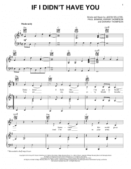 page one of If I Didn't Have You (Piano, Vocal & Guitar Chords (Right-Hand Melody))
