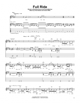 page one of Full Ride (Guitar Tab)