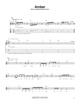 page one of Amber (Guitar Tab)