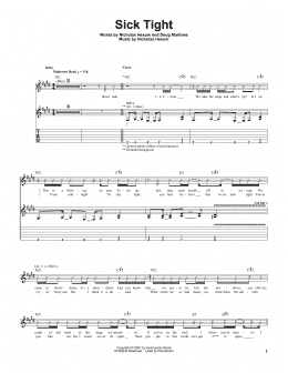page one of Sick Tight (Guitar Tab)