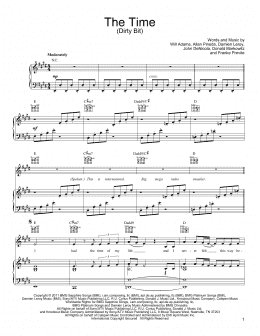 page one of The Time (Dirty Bit) (Piano, Vocal & Guitar Chords (Right-Hand Melody))