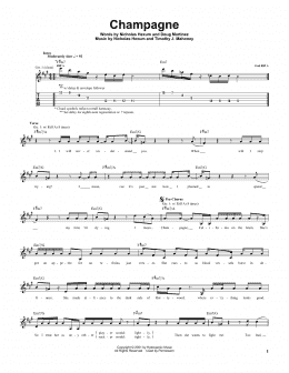 page one of Champagne (Guitar Tab)