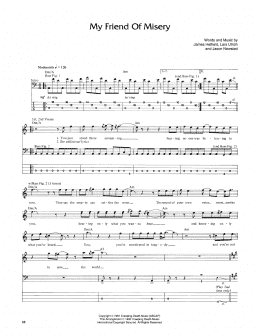 page one of My Friend Of Misery (Bass Guitar Tab)
