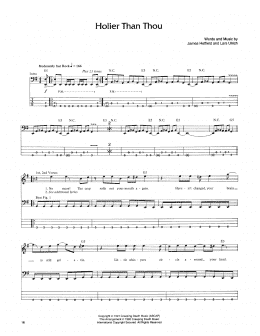 page one of Holier Than Thou (Bass Guitar Tab)