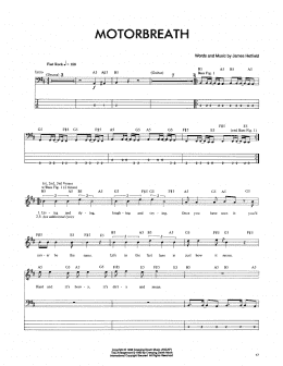 page one of Motorbreath (Bass Guitar Tab)