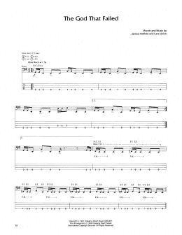 page one of The God That Failed (Bass Guitar Tab)