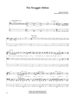 page one of The Struggle Within (Bass Guitar Tab)