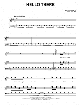 page one of Hello There (Piano, Vocal & Guitar Chords (Right-Hand Melody))