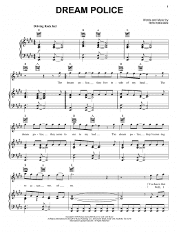 page one of Dream Police (Piano, Vocal & Guitar Chords (Right-Hand Melody))