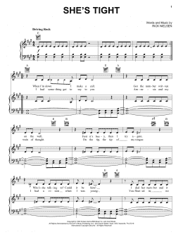 page one of She's Tight (Piano, Vocal & Guitar Chords (Right-Hand Melody))