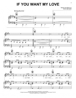page one of If You Want My Love (Piano, Vocal & Guitar Chords (Right-Hand Melody))
