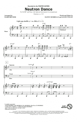 page one of Neutron Dance (arr. Mark Brymer) (SATB Choir)