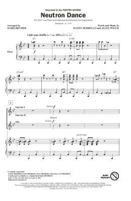 page one of Neutron Dance (SSA Choir)