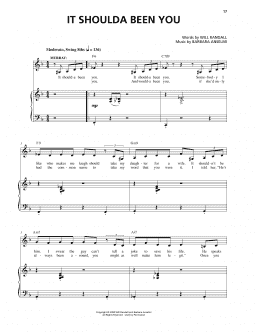 page one of It Shoulda Been You (Piano & Vocal)