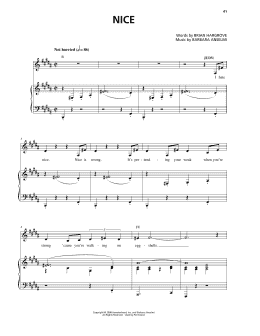 page one of Nice (Piano & Vocal)