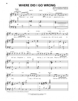 page one of Where Did I Go Wrong (Piano & Vocal)