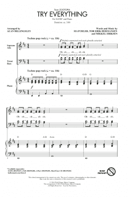page one of Try Everything (from Zootopia) (arr. Alan Billingsley) (SATB Choir)