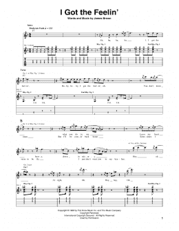 page one of I Got The Feelin' (Guitar Tab)