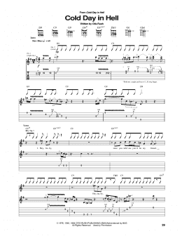page one of Cold Day In Hell (Guitar Tab)