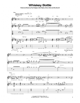 page one of Whiskey Bottle (Guitar Tab)