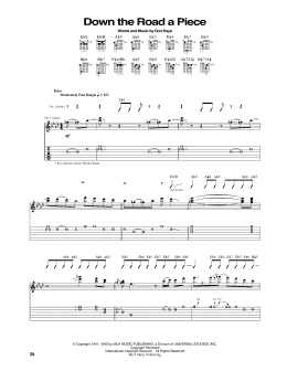 page one of Down The Road A Piece (Guitar Tab)