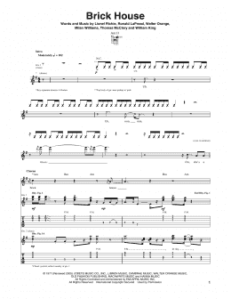 page one of Brick House (Guitar Tab)