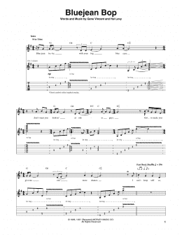 page one of Bluejean Bop (Guitar Tab)