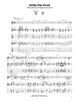 page one of Untie The Knot (Guitar Tab)