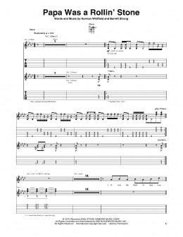 page one of Papa Was A Rollin' Stone (Guitar Tab)