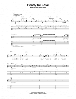 page one of Ready For Love (Guitar Tab)