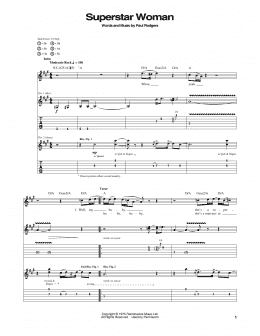 page one of Superstar Woman (Guitar Tab)