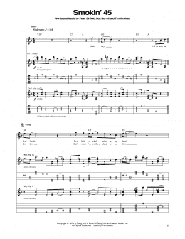 page one of Smokin' 45 (Guitar Tab)