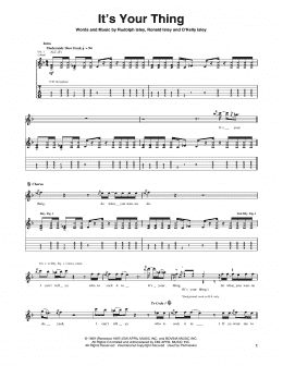page one of It's Your Thing (Guitar Tab)