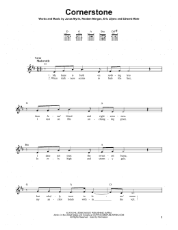 page one of Cornerstone (Easy Guitar)