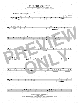 page one of The Odd Couple (Trombone Solo)
