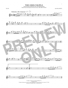 page one of The Odd Couple (Flute Solo)