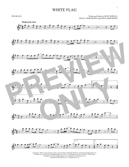page one of White Flag (Tenor Sax Solo)
