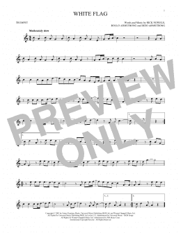 page one of White Flag (Trumpet Solo)