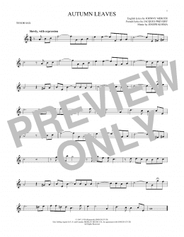 page one of Autumn Leaves (Tenor Sax Solo)