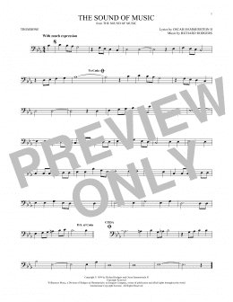 page one of The Sound Of Music (Trombone Solo)