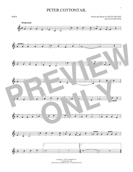 page one of Peter Cottontail (French Horn Solo)