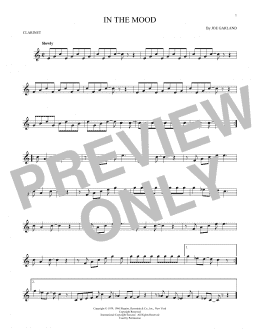 page one of In The Mood (Clarinet Solo)