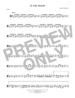 page one of In The Mood (Viola Solo)