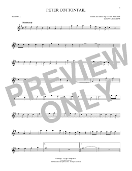 page one of Peter Cottontail (Alto Sax Solo)