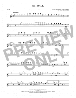 page one of Get Back (Flute Solo)