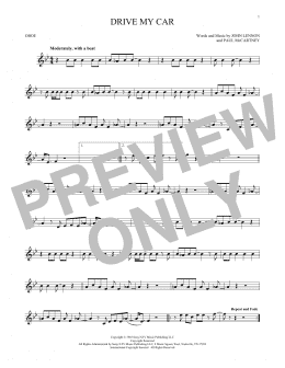 page one of Drive My Car (Oboe Solo)