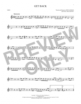 page one of Get Back (Oboe Solo)