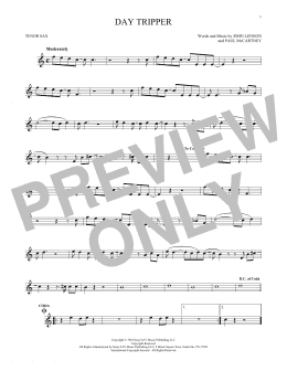 page one of Day Tripper (Tenor Sax Solo)